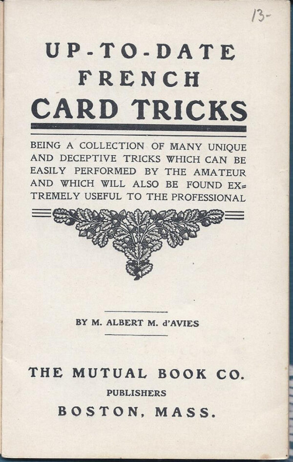 LOT #11 - French Card Tricks Book - Image 2