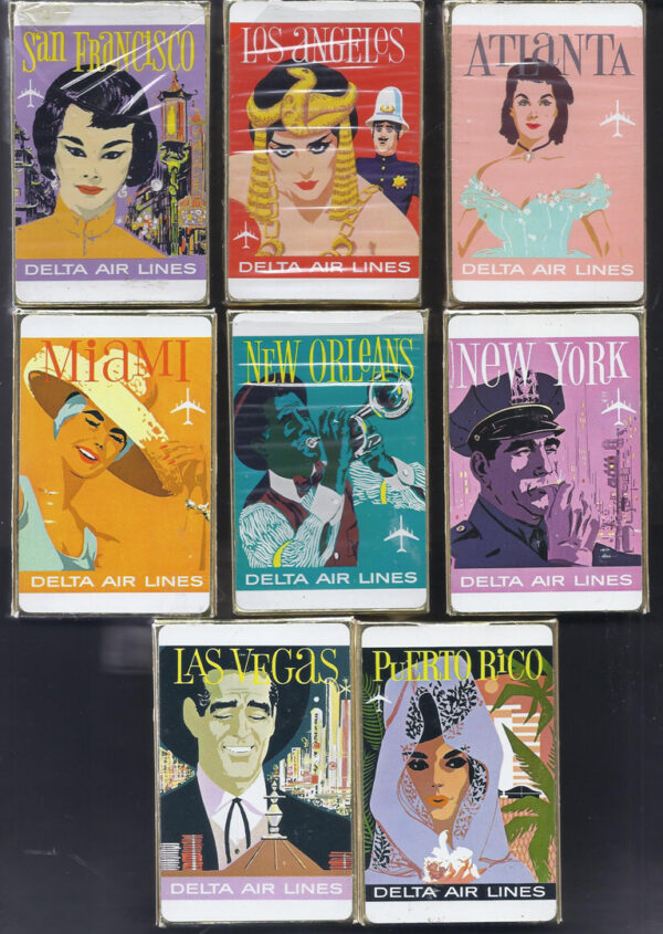 Lot #59: 14 Delta Airlines Souvenir Decks