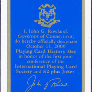 Lot #10: Playing Card History Day Deck